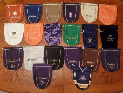 Lot Of 20 Crown Royal Bags Collection Bundle Rare & Discontinued Specialty Bags!