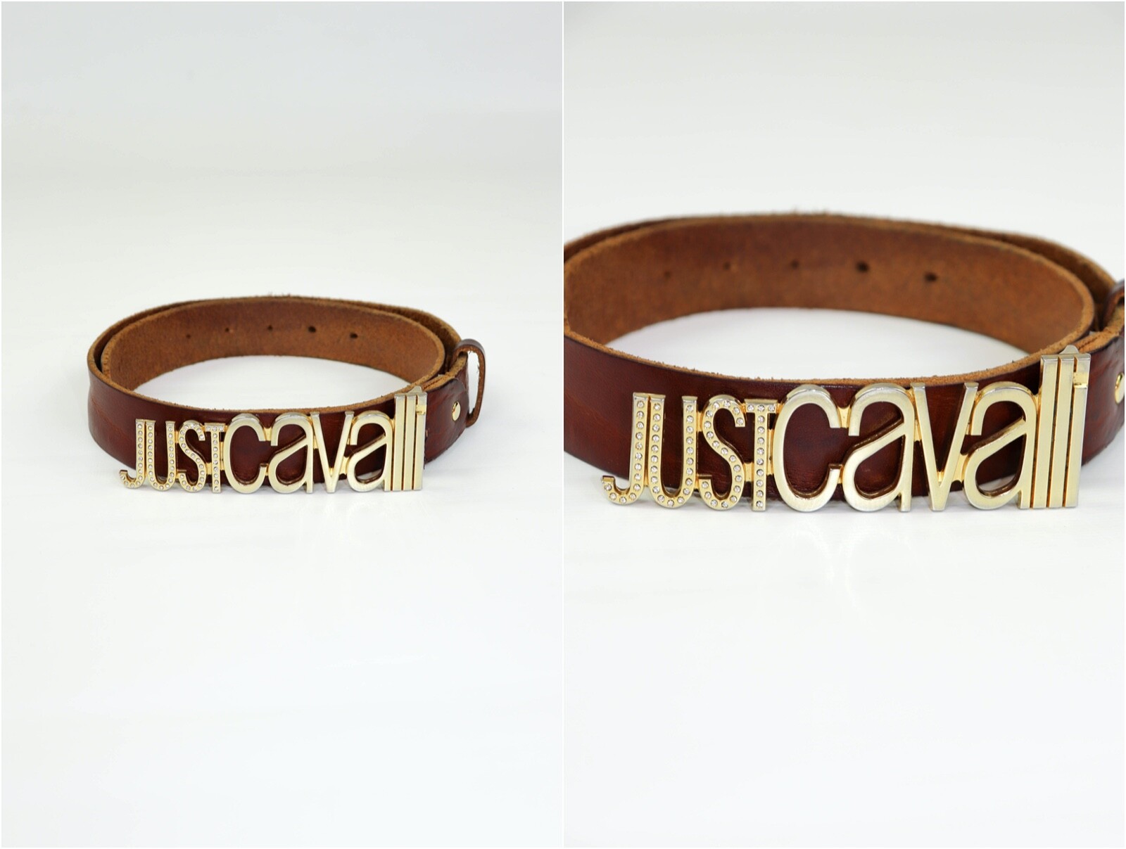Just Cavalli By Roberto Cavalli 00s Y2K Vintage Leather belt