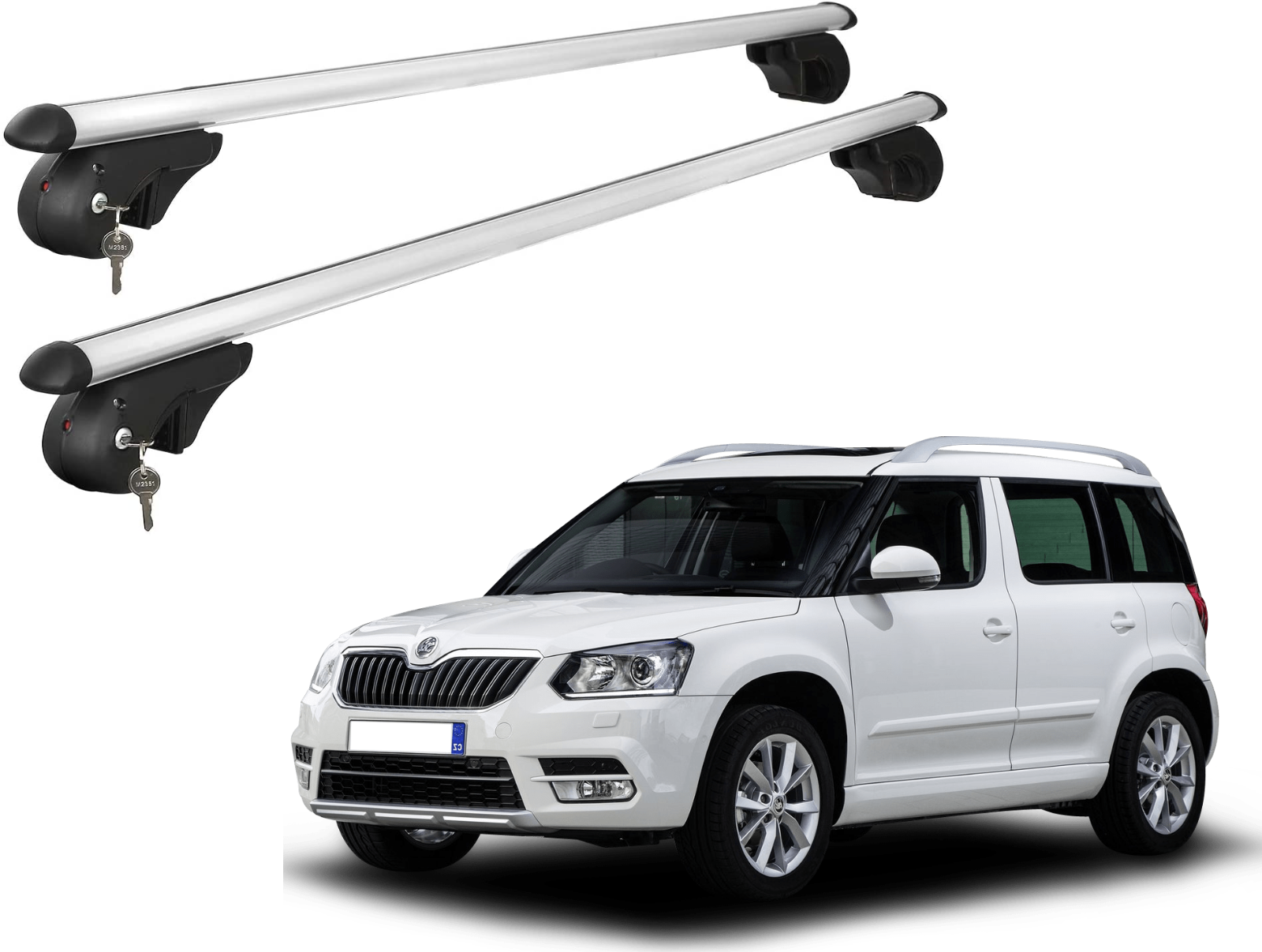 Roof Racks Skoda Yeti 2010 2021 Fits factory raised rails eBay