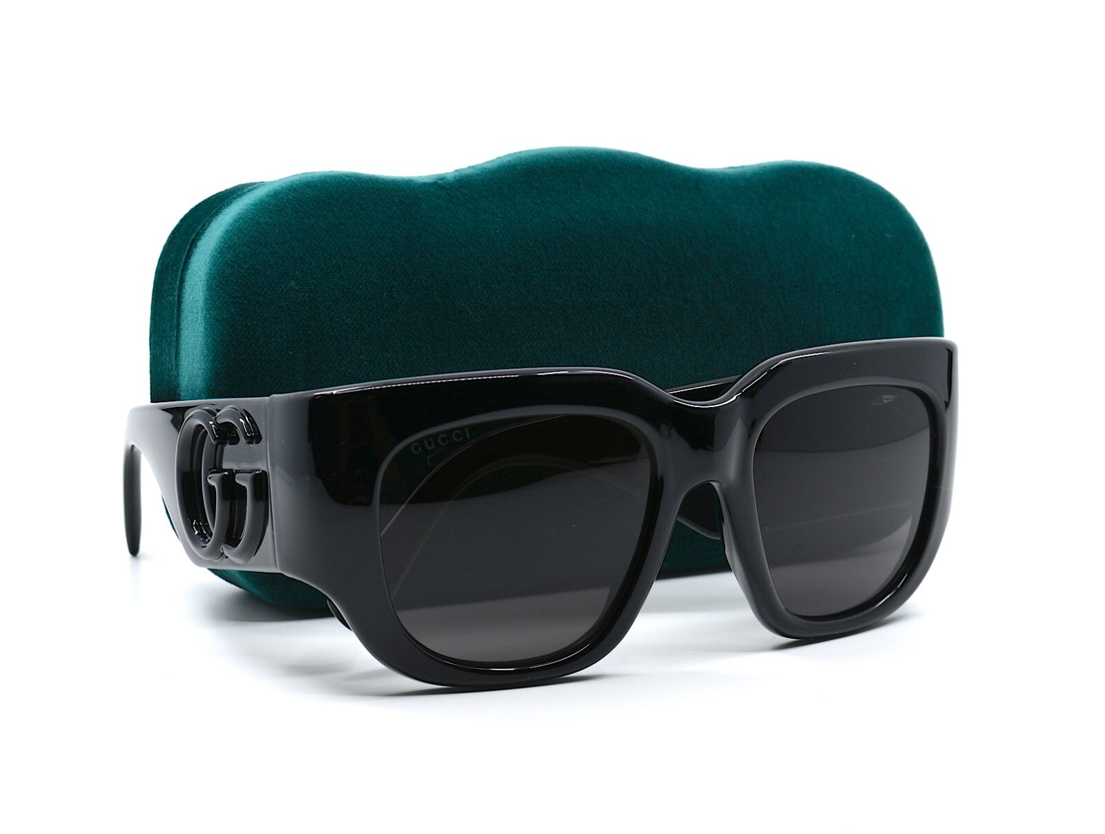 Pre-owned Gucci Gg1545s 001 Black Grey Authentic Sunglasses 53-20 In Gray