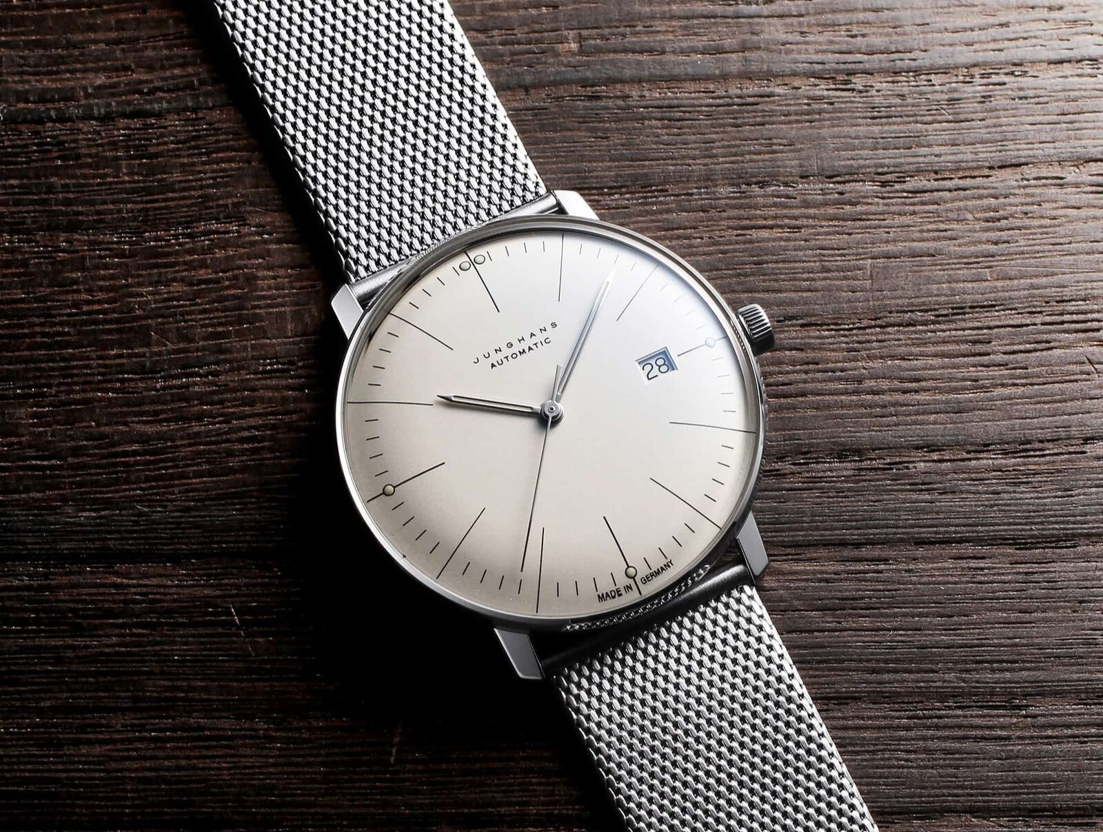 Pre-owned Junghans Max Bill Automatic 027/4002.46 Sapphire Glass 38mm Men's Watch
