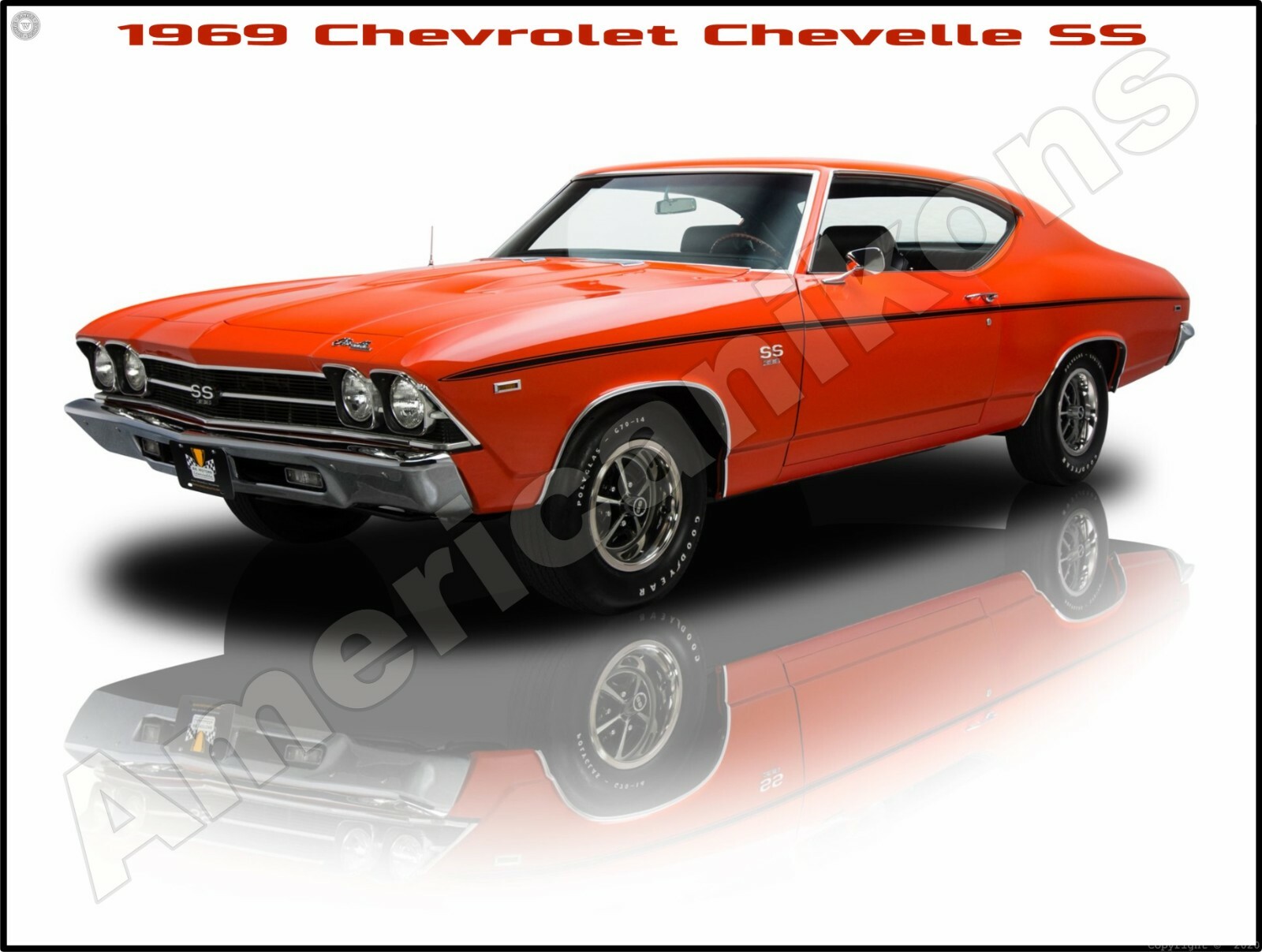 1969 Chevrolet Chevelle SS 396 NEW Metal Sign: Coupe in