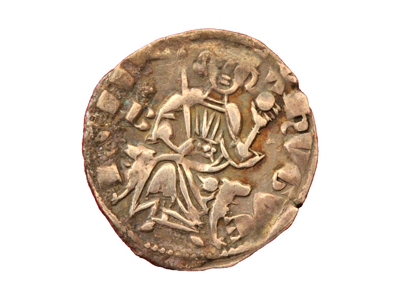 #11534 - Rare Chypre Hugues Iv Demi Gros (1324-1359)