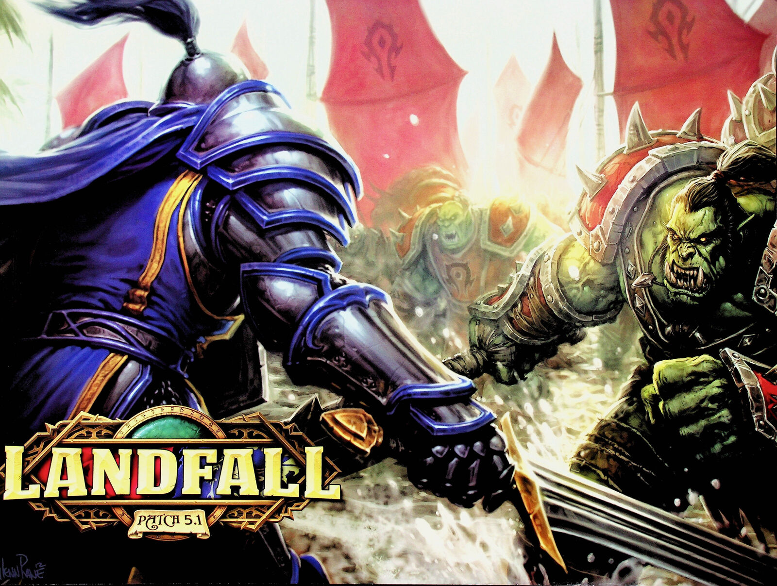World Of Warcraft Landfall Patch 5.1 Video Game Poster Print 1...