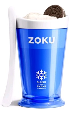 Zoku Slush and Shake Maker Compact Make & Serve Cup w/Freezer Core NEW/Box-Blue