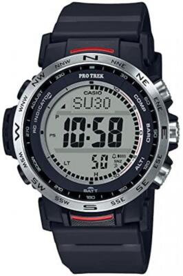 Pre-owned Casio Pro Trek Prw-35-1ajf Climber Triple Sensor Digital Solar Atomic Men Watch