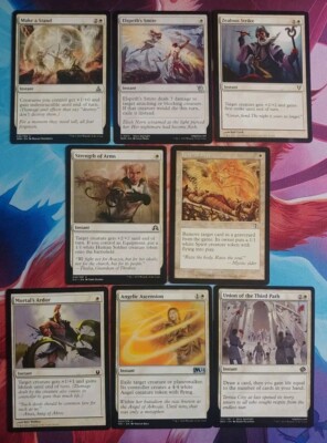 8x MTG Mono White Instant Cards! NM Mint! (8 Cards). Ships Fast!