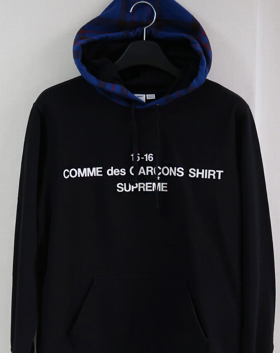 Supreme Comme Des Garcons Shirt Hooded Sweatshirt cdg black Supreme Comme Des Garcons Shirt Hooded Sweatshirt cdg black
