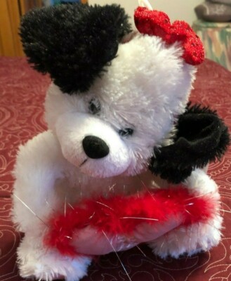 10'' Plush Valentine Puppy with Heart  NWT
