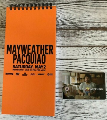 Mayweather vs Pacquiáo Promos Pacquiáo Foot Locker Card & Event Note Pad Free