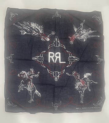 Double R Ralph Lauren True Indigo Made In Japan Bandana Approx 20x20 Inch