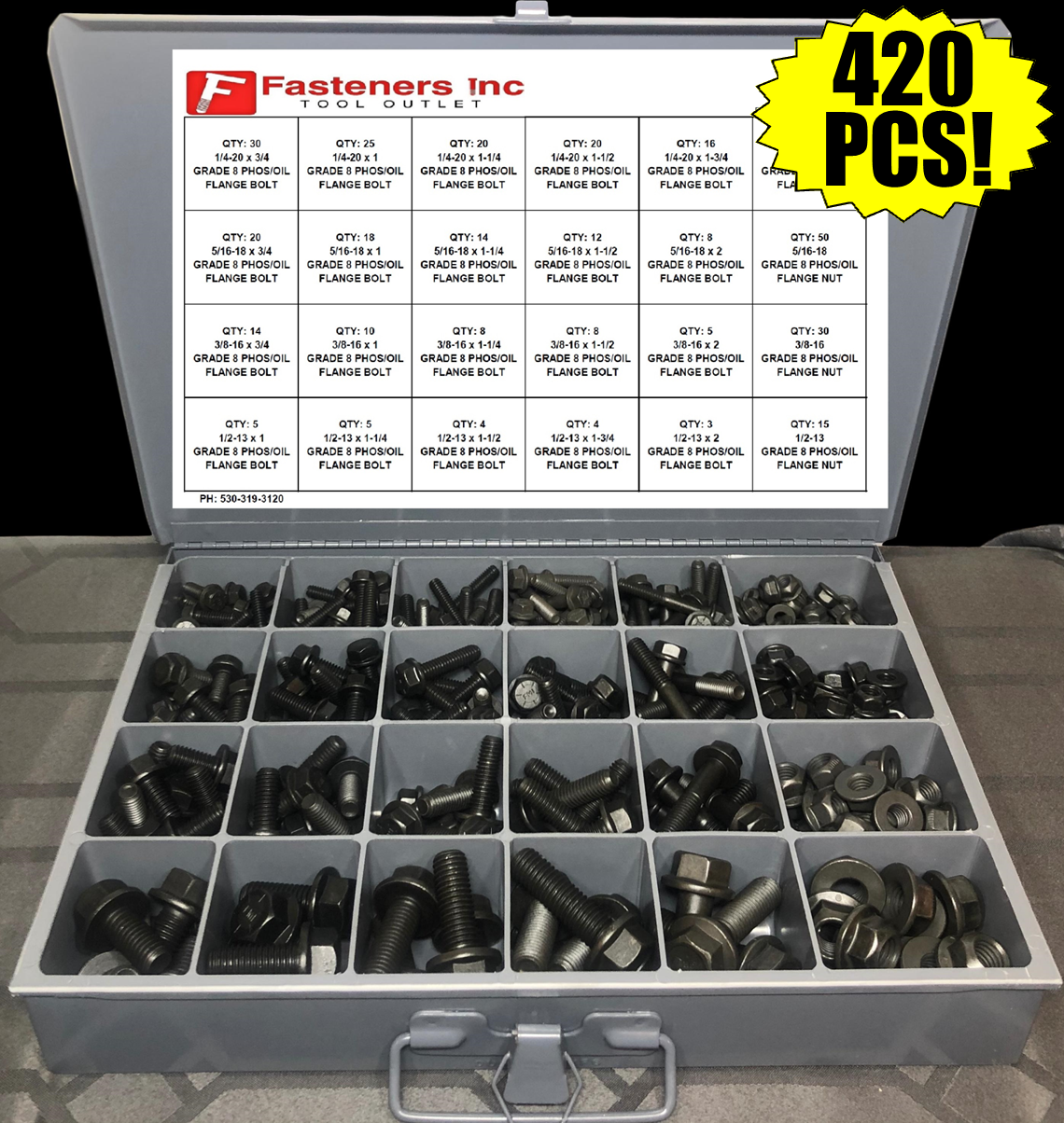 Grade 8 Hardened Hex Flange Frame Bolt Black Phosphate & Oil (All Sizes & Qty's)