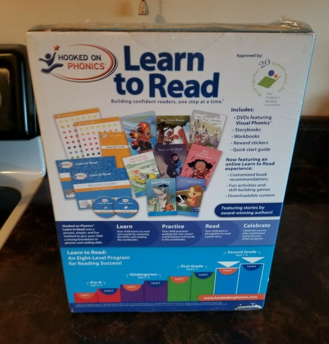 Hooked on Phonics Learn to Read 2nd Grade Edition- Ages 7-8- New in Package!