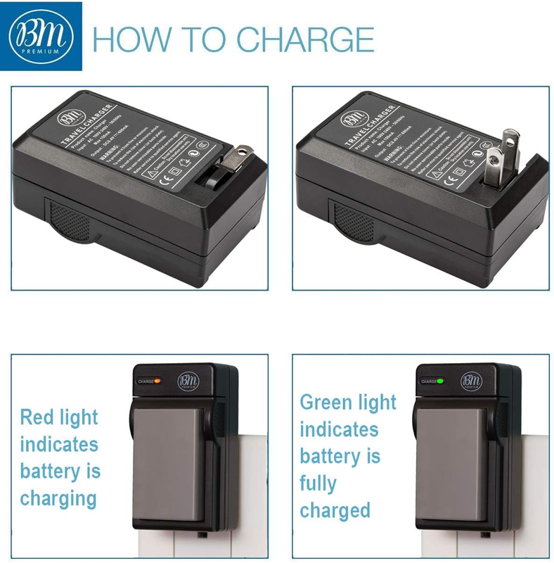 BM Premium 2 Pack of EN-EL9, EN-EL9A Batteries and Charger for Nikon D5000, D300