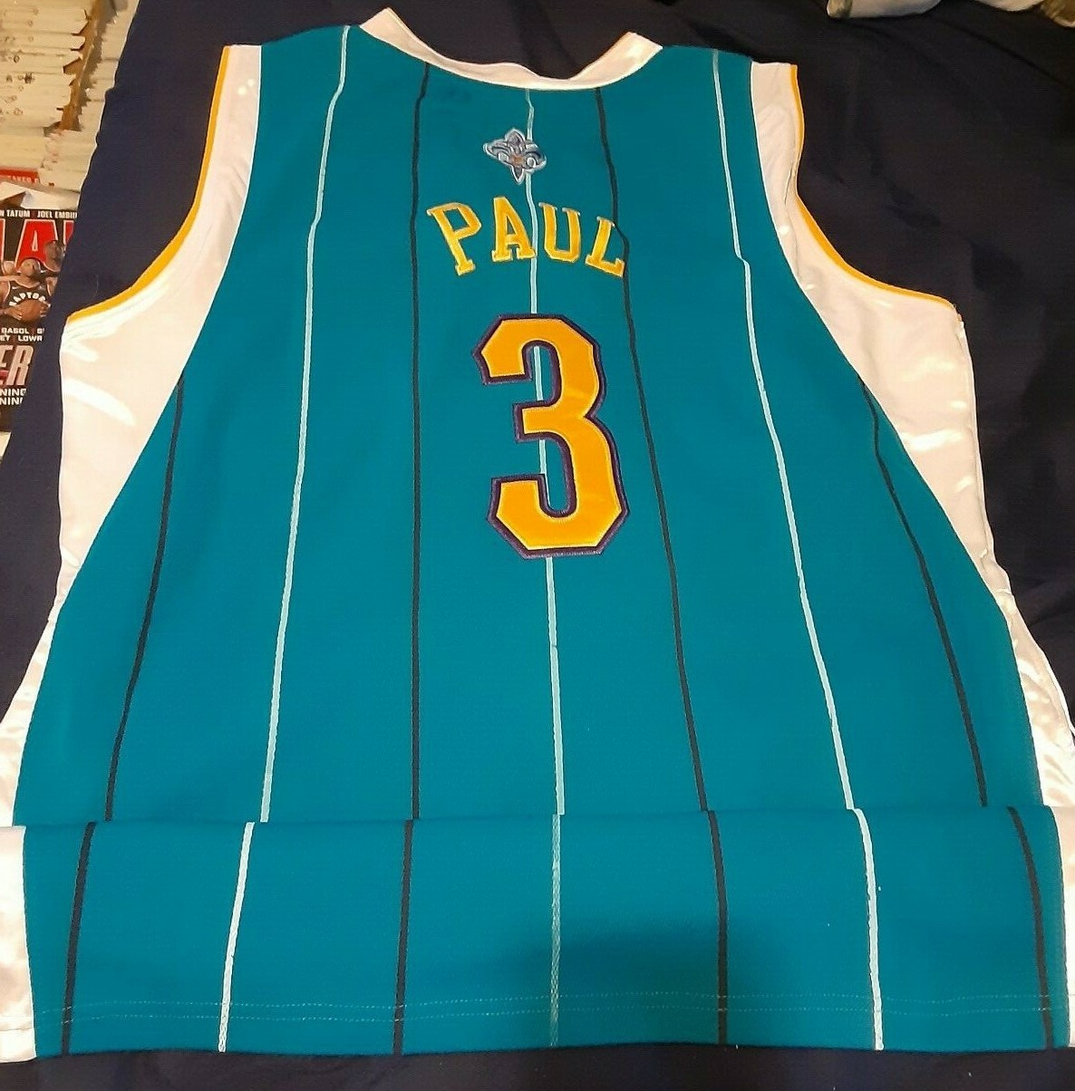 CHRIS PAUL NEW ORLEANS HORNETS ADDIDAS #3 JERSEY SIZE 50 NBA