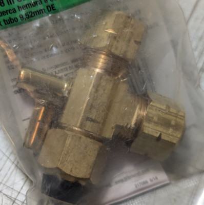 BrassCraft 3/8'' x 3/8'' Compression Coupling Tee Fitting CT2CA-666X P NEW