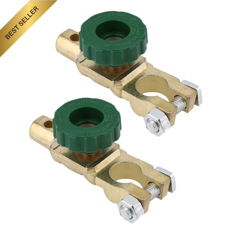 Set of 2 Car Motorcycle Battery Master Disconnect Isolator Terminal Cut off Swit