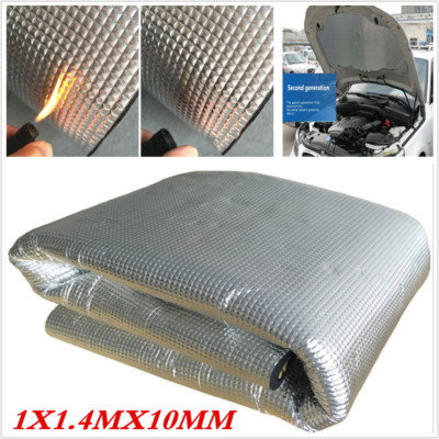 Car Engine Bonnet Acoustic Insulation Deadening Heat Shield Floor Mat 10mm 1X1.4