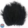 200pcs 4-6 Inches Fluffy Turkey Marabou Black Feathers for Crafts Dreamcatcher Fringe Trim Colored Feathers Accessories Pack