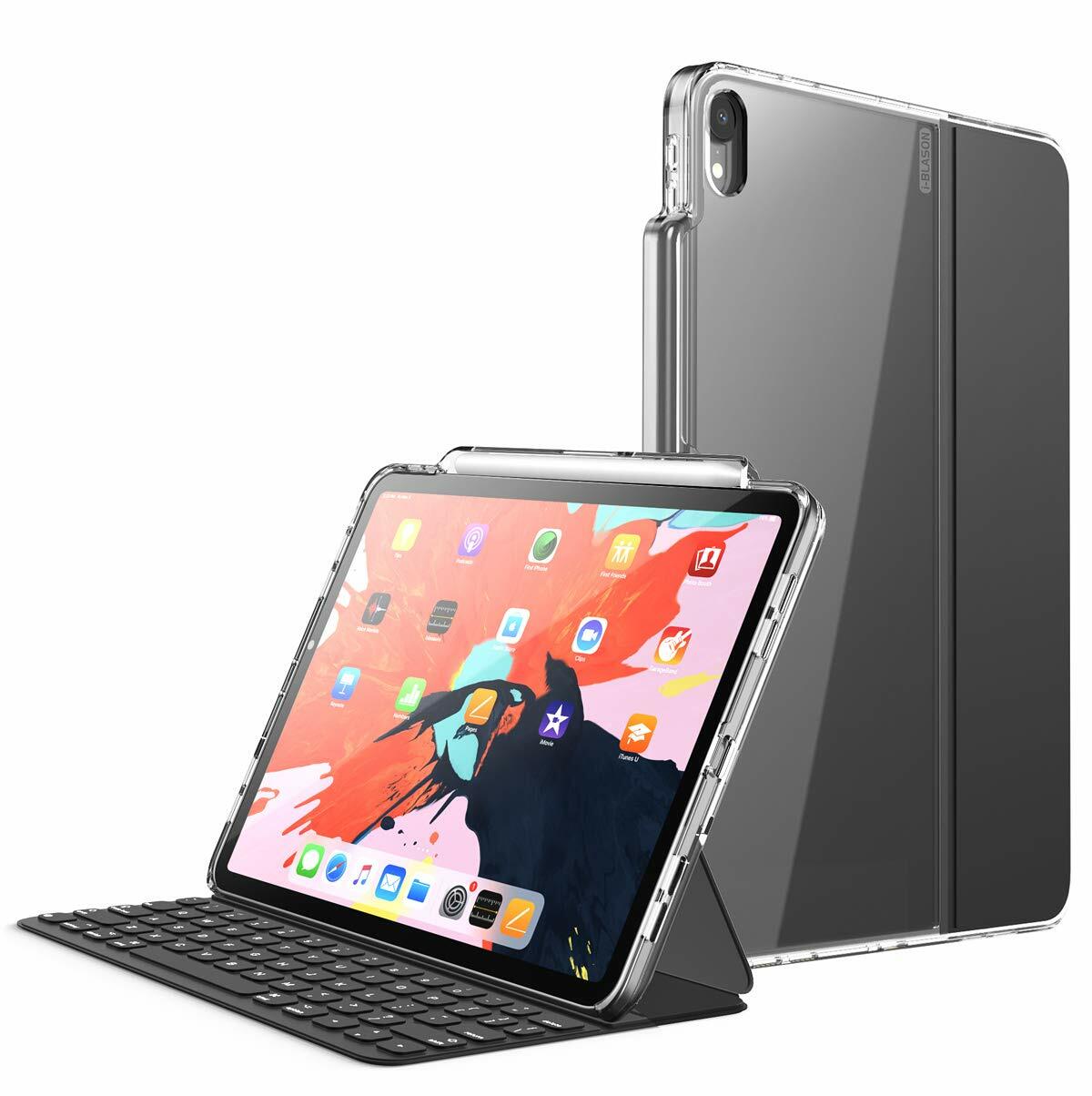 i-Blason iPad Pro 11/12.9 Case 2018 Smart Keyboard Compatible Cover+Pencil Slot