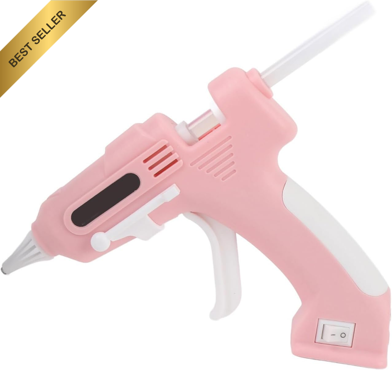 Cordless Hot Glue Gun and Sticks Set, Cordless Glue Gun with Charger, 10Pcs 7Mm