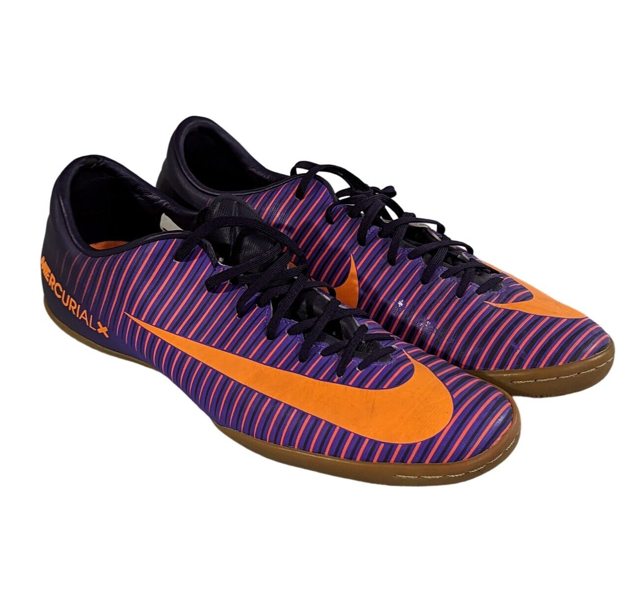Nike Mercurial X Orange and Purple Indoor Soccer Athletic Shoe Size 13 Men s