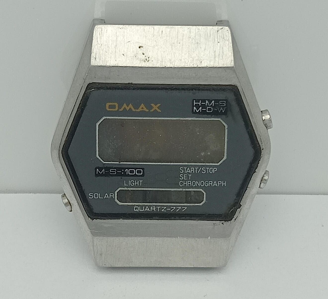 Omax Quartz Solar Chronograph Digital Vintage Men's Watch