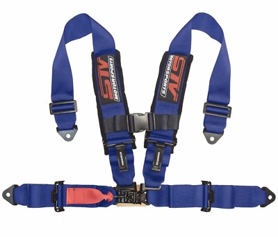STV Motorsports Blue Seat Belt Harness 4-Point 3-Inch Universal Off-Road Racing