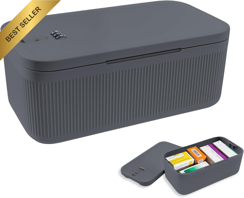 Lockable Storage Box Medicine Safe Case with Combination Code Portable Container
