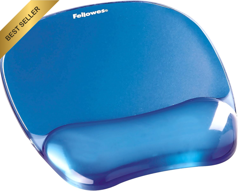 91141  Mouse Pad & Wrist Rest - Gel Crystals Blue