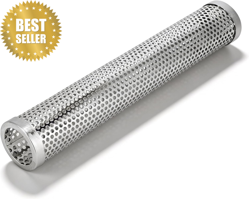 Stainless Steel BBQ Smoker Tube with Dense Diffusion Holes for Smoky Flavors, Po