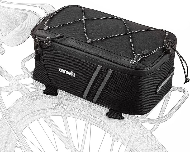 Bike Rack Bag Insulated, Rear Trunk Cooler Bicycle Bag, Bike Saddle Bag for Pack