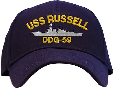 USS Russell DDG-59 Embroidered Baseball Cap - Available in 6 Colors - Hat