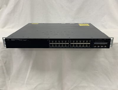 Cisco Catalyst WS-C3650-24PS-S 1 RU Ethernet PoE+ and 4x1G Uplink Ports Switch -