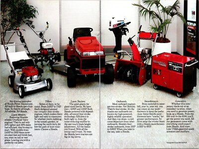 Honda Engines 6 Shinning Examples Original Vintage Print Ad