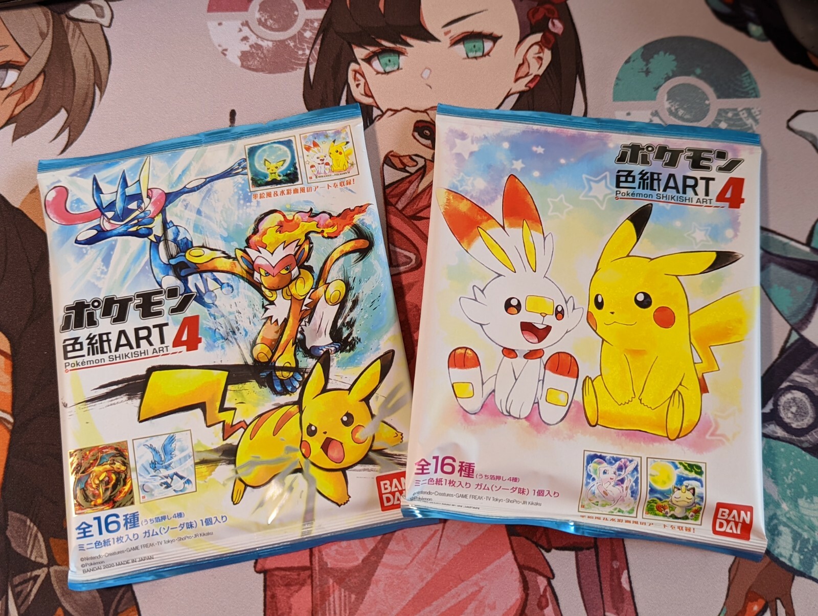 PSA9 ピカチュウ ポケモン 色紙 ART1 食玩 shikishi カード Pokemon Shikishi Art Boards Pikachu, Scorbunny #4-01