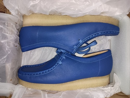 Clarks Originals Wallabee Bright Blue Leather Men's Size 7.5 Clarks Originals Wallabee Bright Blue Leather Men's Size 7.5