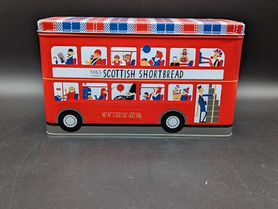 SEALED Marks And Spencer M&S Scottish Shortbread Red Double Decker Bus Tin 2024