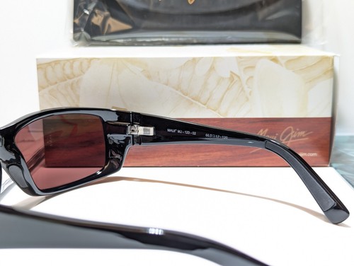 Pre-owned Maui Jim Wassup Black Sport Wrap / Maui Rose Polarized Lens Sunglass R123-02 In Pink