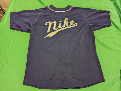 わ*ん様 90's Nikeベースボールシャツ Mサイズ Vintage 90's Nike Cursive Hand Writing Big Logo Baseball