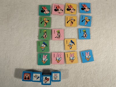 Mickey Mouse Yahtzee Replacement Scoring Pieces 1988 Tokens & Dice