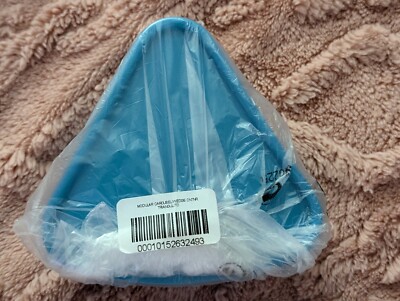 Tupperware Triangle Pie Wedge Container Liquid Tight Seal New Aqua Blue !  BRAND