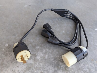 3 feet - 1 to 4 Outlet Locomotive Refrigerator Adapter Splitter Cable Plug BNSF 