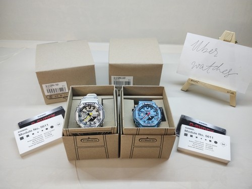Pre-owned Casio G-shock Ga-2100mng-7a Ga-2100mng-2a Set Of 2 Watches Manga Same Day Ship