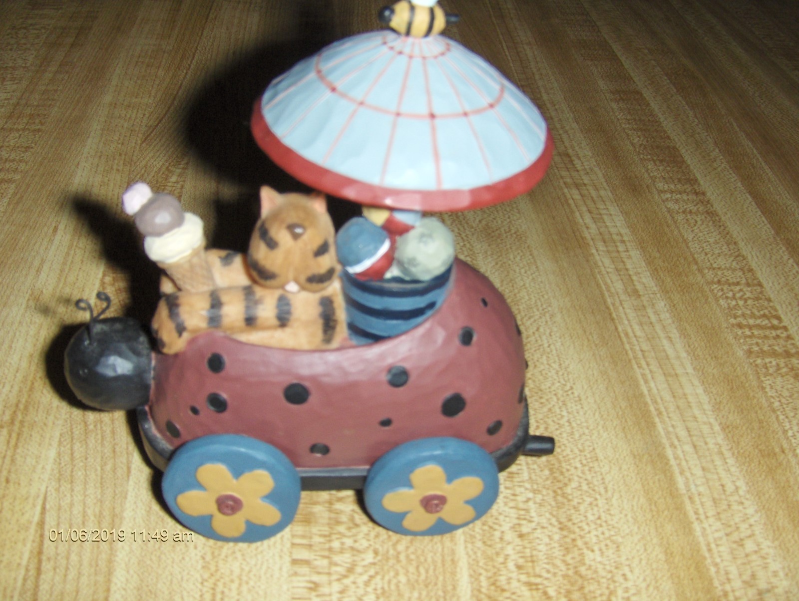 NEW Williraye Studios Beach Buggy - Cat in Lady Bug go cart #7785