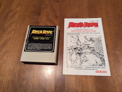 Atari 2600 Roc'n Rope Video Game Cartridge Vintage With Manual