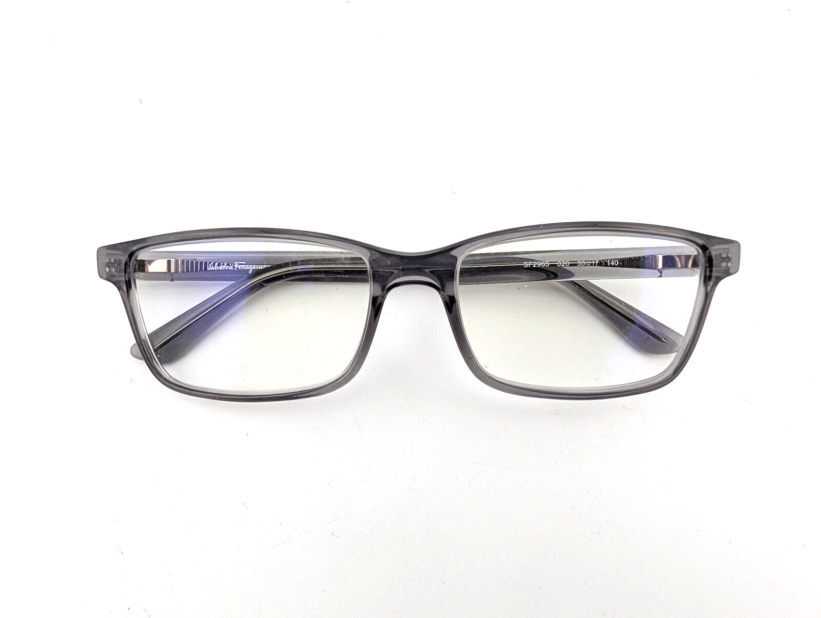 Salvatore Ferragamo Eyeglasses, Frames Only, SF2965 020, 55-17-140, Gray, Italy. Salvatore Ferragamo Eyeglasses, Frames Only, SF2965 020, 55-17-140, Gray, Italy.