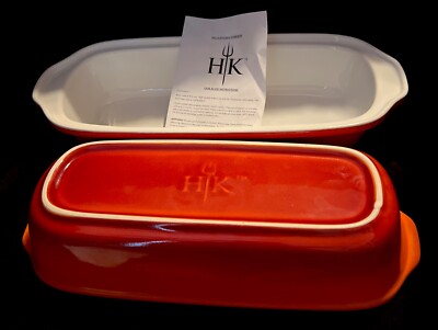 Artisan Bread Baker Hells Kitchen Gordon Ramsey 2.3 Quart Burgundy Red Stoneware