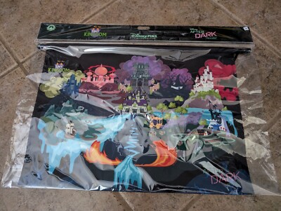 LE 700 Villain Tiny Kingdom Canvas Map Castle & Pin Disney After Dark Event 2024