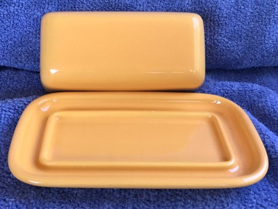 2001 WAECHTERSBACH FUN FACTORY BUTTERCUP YELLOW BUTTER DISH GERMANY